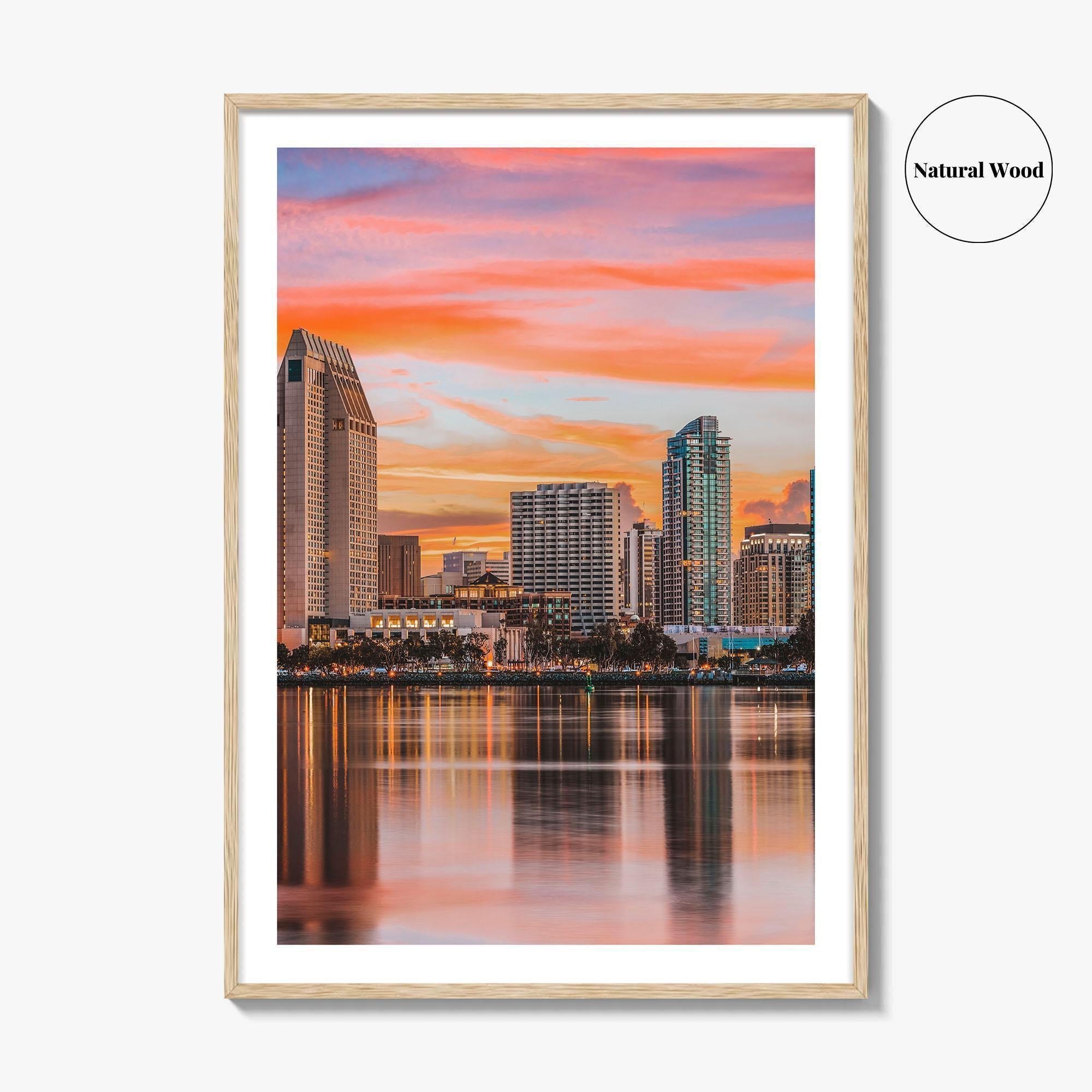 San Diego Skyline Fine Art Photo Print, California USA, Downtown Wall Decor Poster