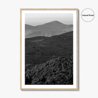 Blue Ridge Black and White Fine Art Photo Print, North Carolina, Appalachia Poster
