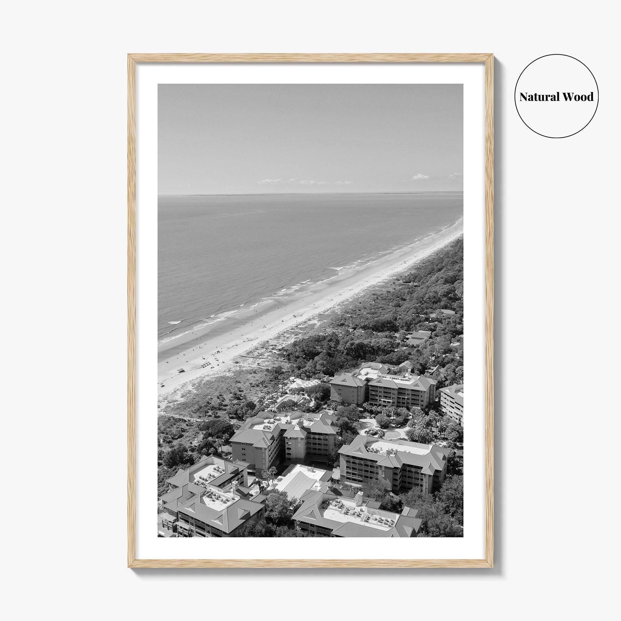 Hilton Head Island Black and White Fine Art Photo Print, Coligny South Carolina Poster