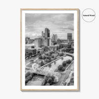 Toledo Black and White Fine Art Photo Print, Ohio Wall Decor Poster, USA