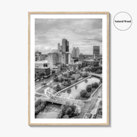 Toledo Black and White Fine Art Photo Print, Ohio Wall Decor Poster, USA