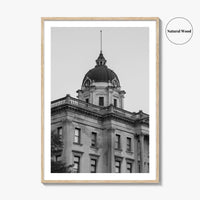 Bloomington Black and White Fine Art Photo Print, Illinois, Wall Decor, McLean County Courthouse