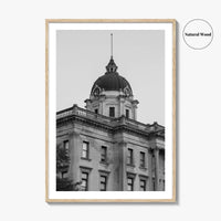 Bloomington Black and White Fine Art Photo Print, Illinois, Wall Decor, McLean County Courthouse