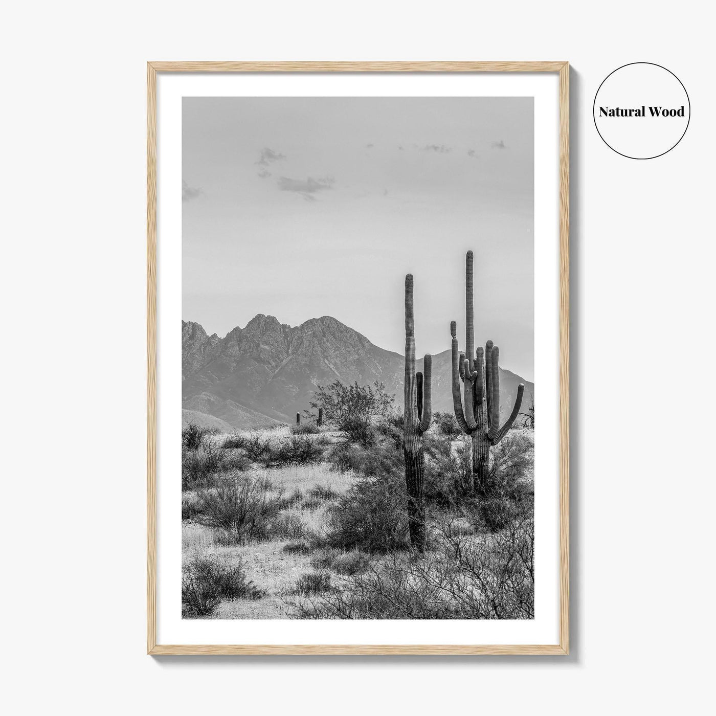 Four Peaks Arizona Skyline Black and White Fine Art Photo Print, Phoenix, Wall Poster