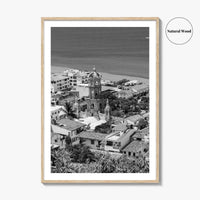 Puerto Vallarta Skyline Black and White Fine Art Photo Print, Jalisco Mexico Poster