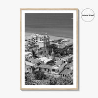 Puerto Vallarta Skyline Black and White Fine Art Photo Print, Jalisco Mexico Poster