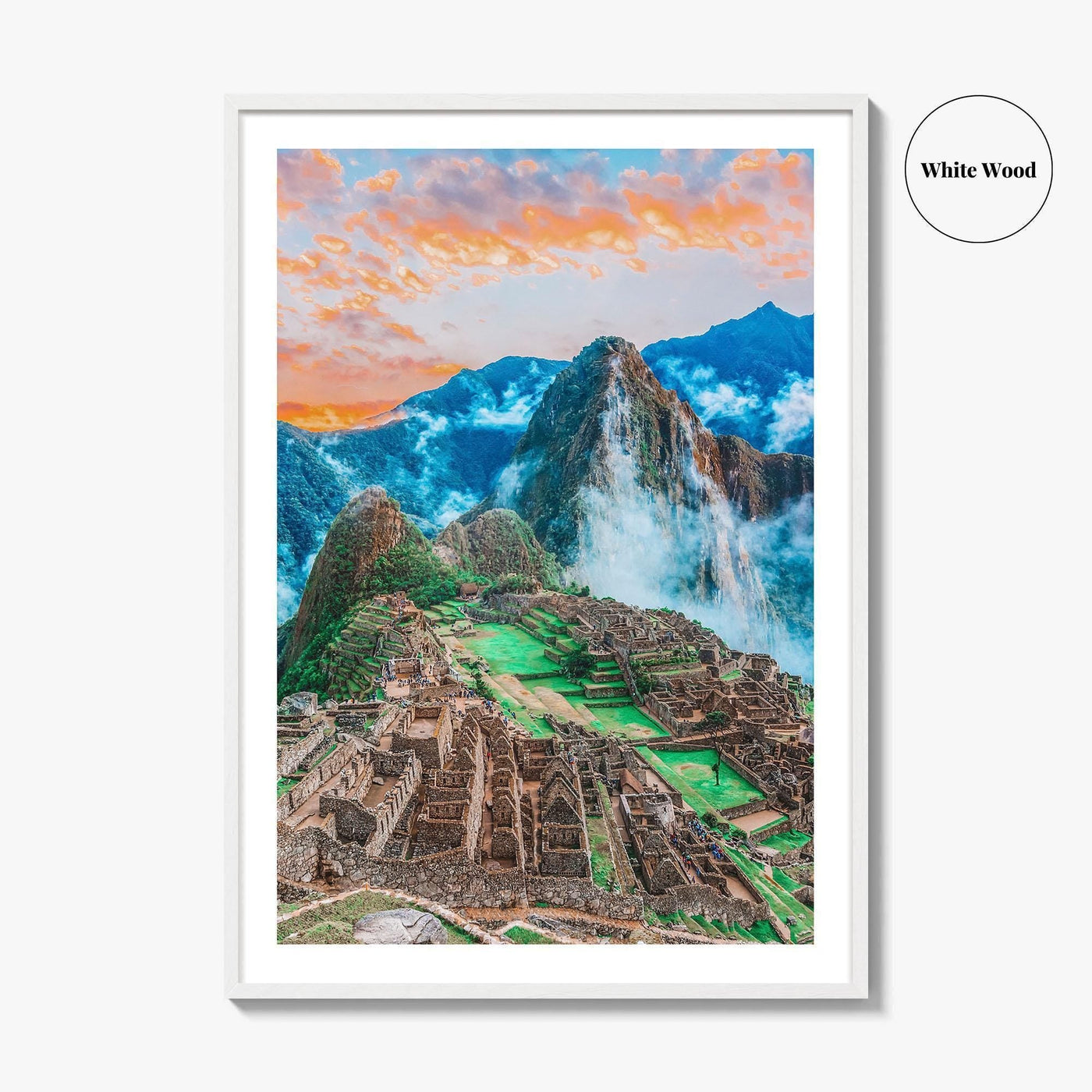 Machu Picchu Fine Art Photo Print, Cusco Peru, Inca Terraces Wall Decor Poster