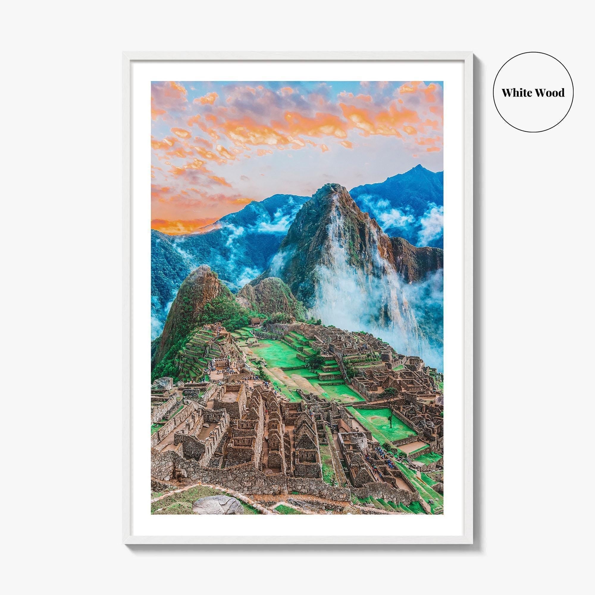 Machu Picchu Fine Art Photo Print, Cusco Peru, Inca Terraces Wall Decor Poster