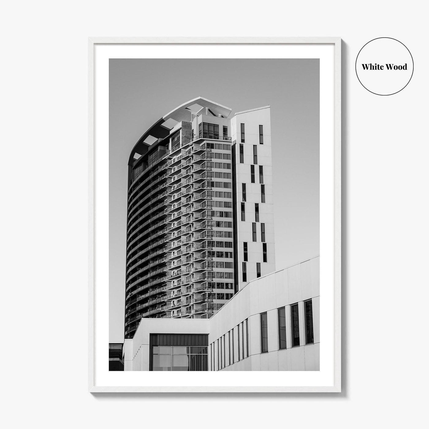 Austin Black and White Fine Art Photo Print, TX Downtown High-Rise Poster
