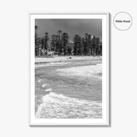 Manly Beach Black and White Fine Art Photo Print, Sydney, Australia, Wall Poster