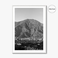 Caracas Skyline Black and White Fine Art Photo Print, Avila, Venezuela Wall Decor Poster