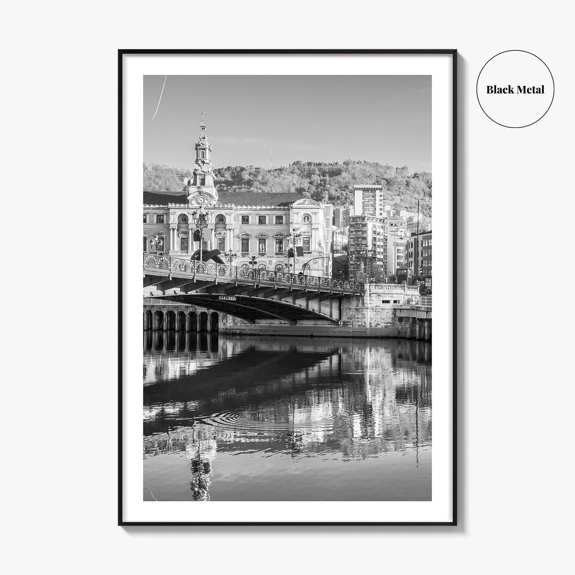 Bilbao Black and White Fine Art Photo Print, Basque Country, Spain Wall Decor Poster