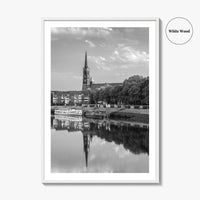 Bremen Black and White Fine Art Photo Print, Germany Wall Poster, St Stephani Church