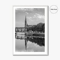 Bremen Black and White Fine Art Photo Print, Germany Wall Poster, St Stephani Church