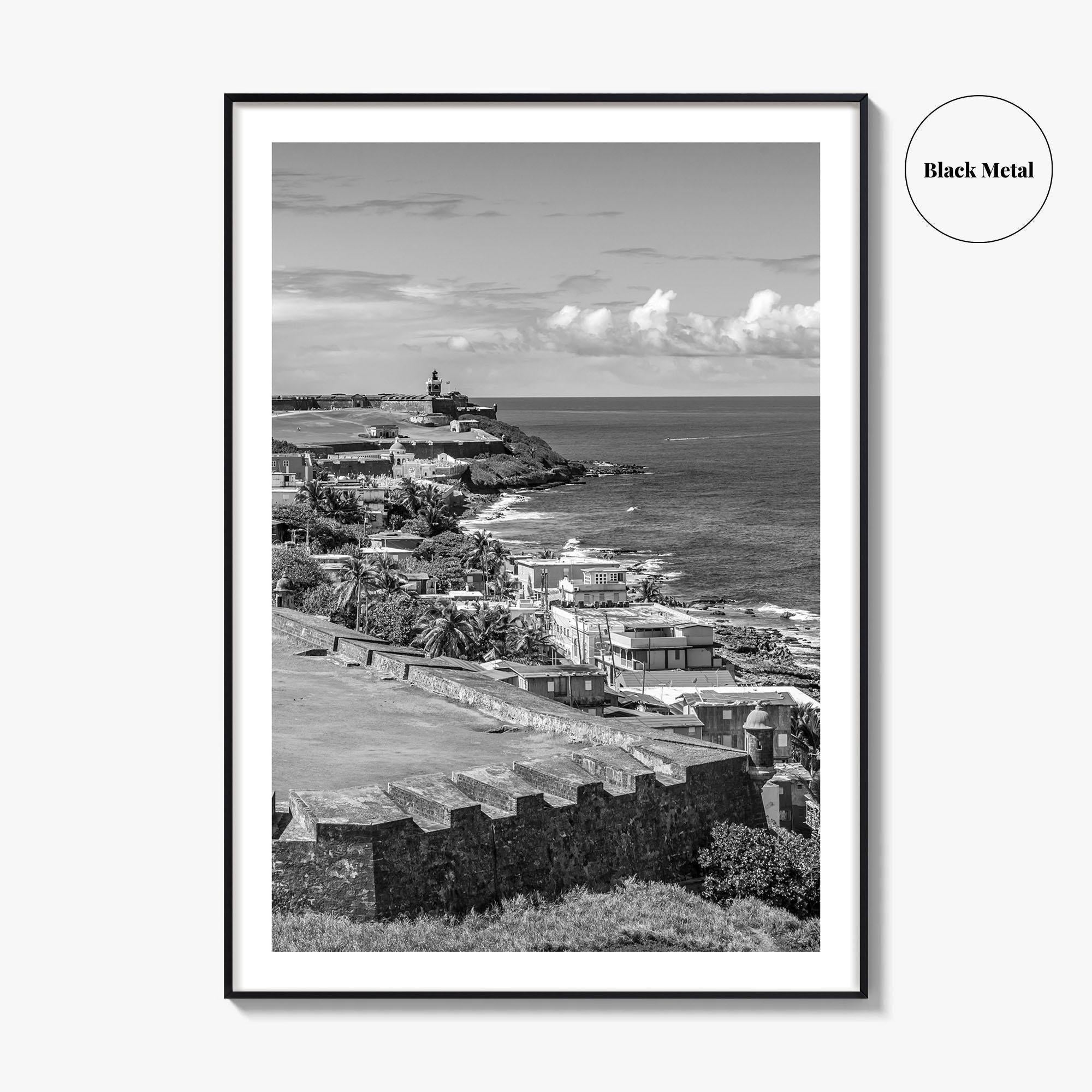 Puerto Rico Black and White Fine Art Photo Print, Old San Juan, El Morro