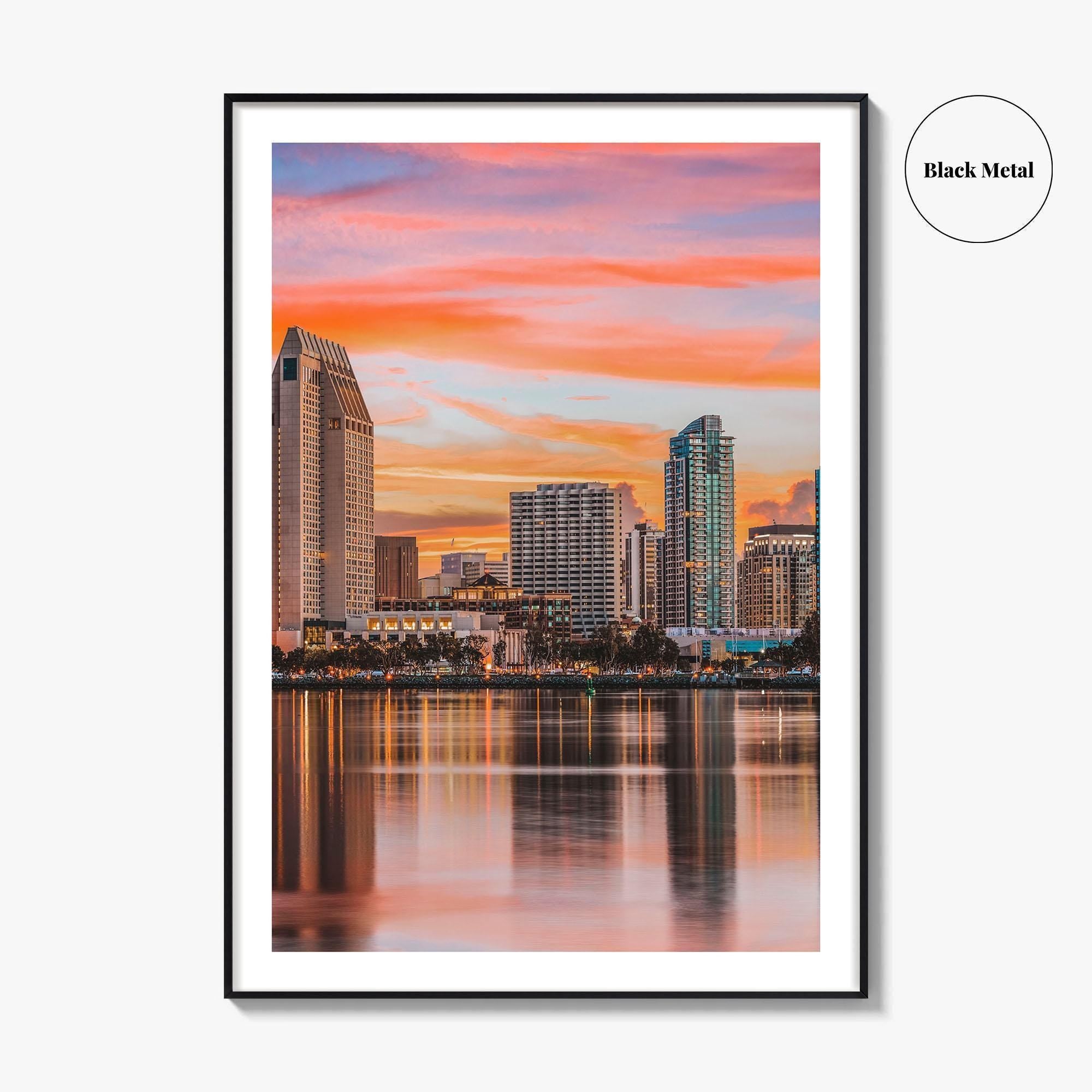 San Diego Skyline Fine Art Photo Print, California USA, Downtown Wall Decor Poster