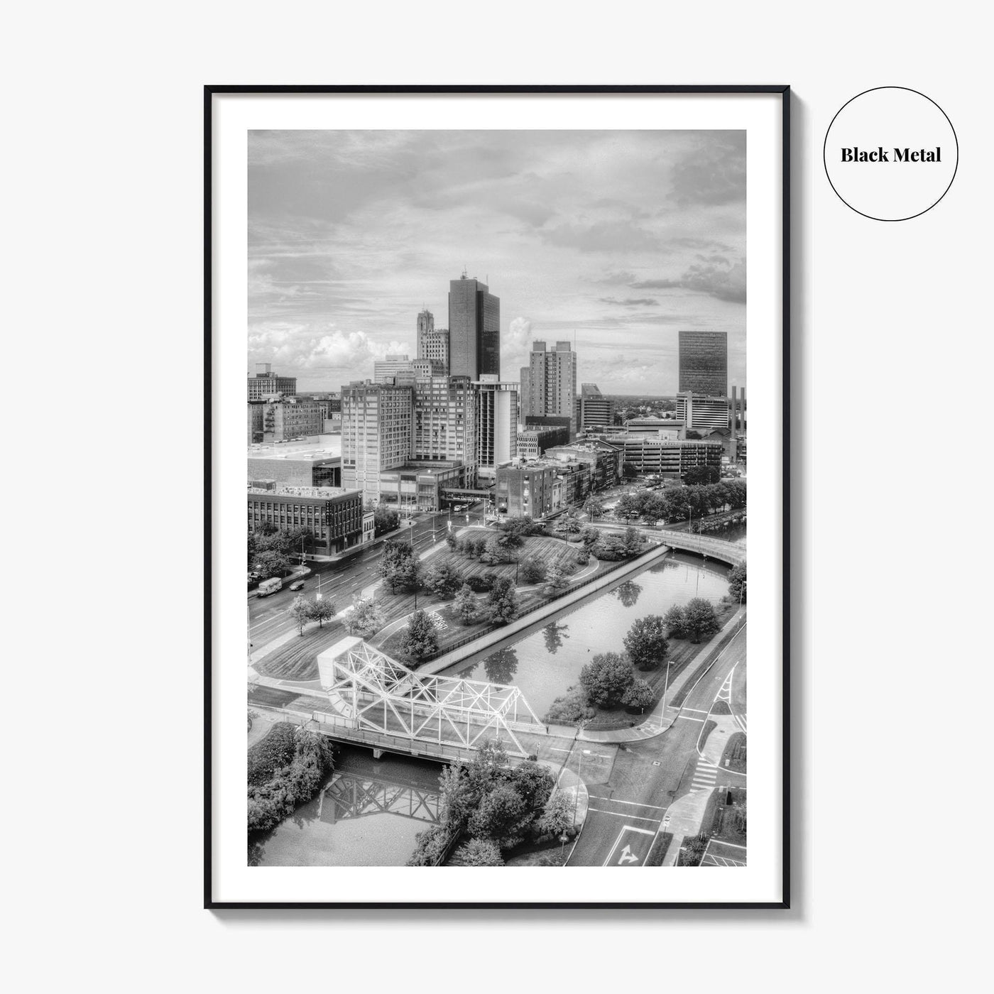 Toledo Black and White Fine Art Photo Print, Ohio Wall Decor Poster, USA