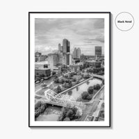 Toledo Black and White Fine Art Photo Print, Ohio Wall Decor Poster, USA