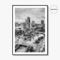 Toledo Black and White Fine Art Photo Print, Ohio Wall Decor Poster, USA