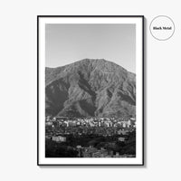 Caracas Skyline Black and White Fine Art Photo Print, Avila, Venezuela Wall Decor Poster