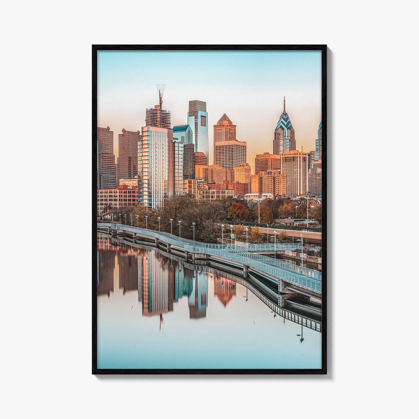 Philadelphia Skyline Fine Art Photo Print, Philly Poster, Schuylkill River, Pennsylvania USA