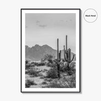 Four Peaks Arizona Skyline Black and White Fine Art Photo Print, Phoenix, Wall Poster