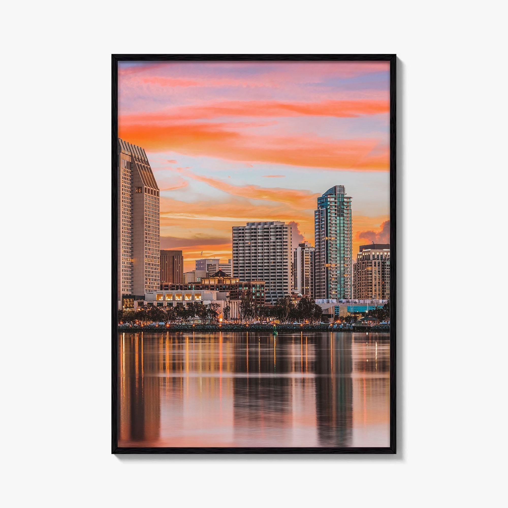 San Diego Skyline Fine Art Photo Print, California USA, Downtown Wall Decor Poster