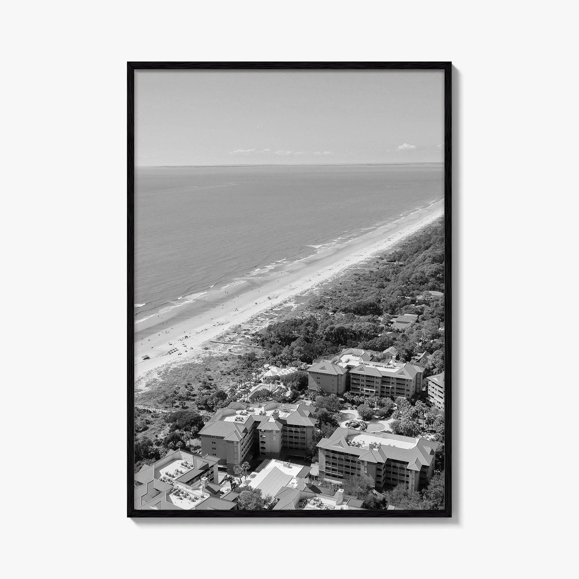 Hilton Head Island Black and White Fine Art Photo Print, Coligny South Carolina Poster