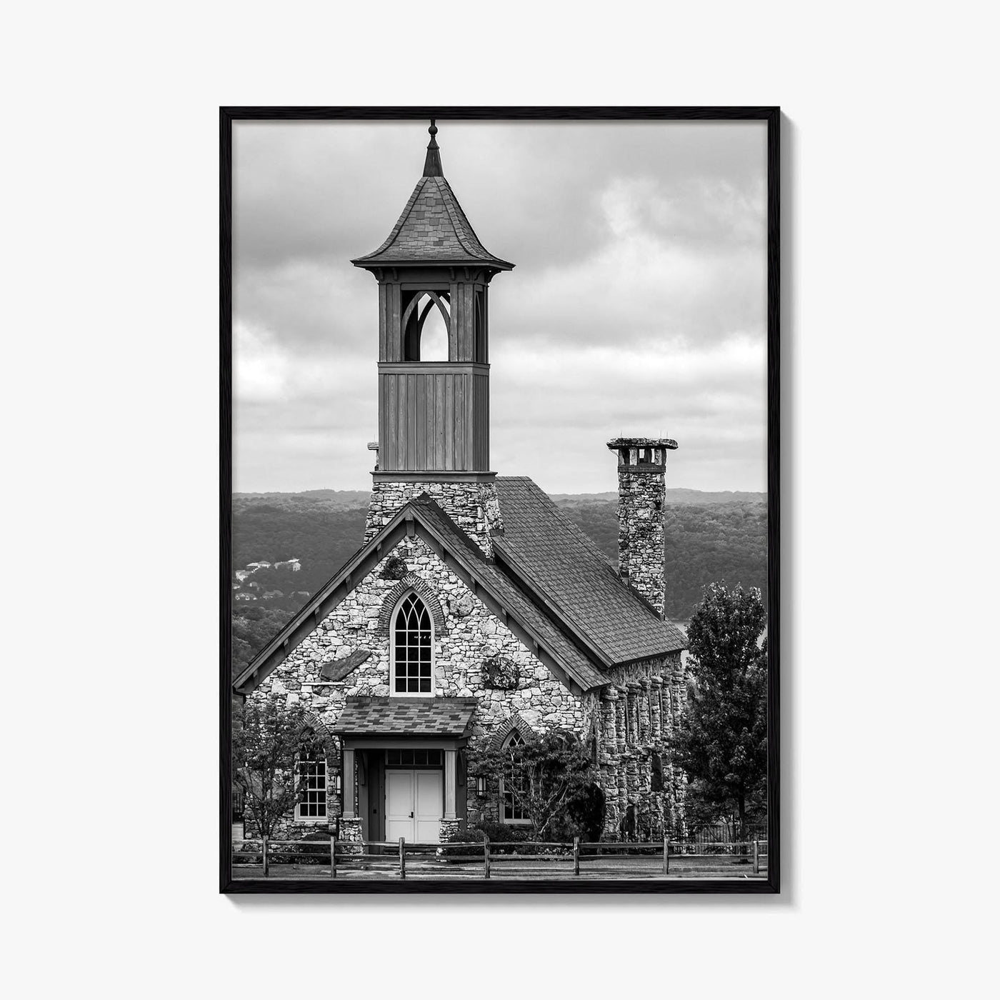 Branson Black and White Fine Art Photo Print, Missouri Top of the Rock Poster