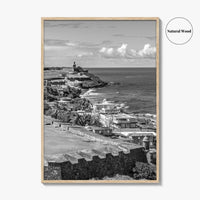 Puerto Rico Black and White Fine Art Photo Print, Old San Juan, El Morro