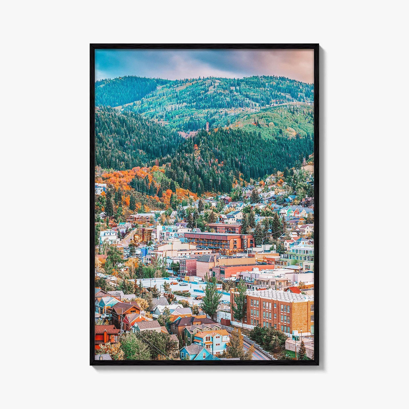 Park City Fine Art Photo Print, Utah USA Downtown Autumn Dusk Wall Decor Poster