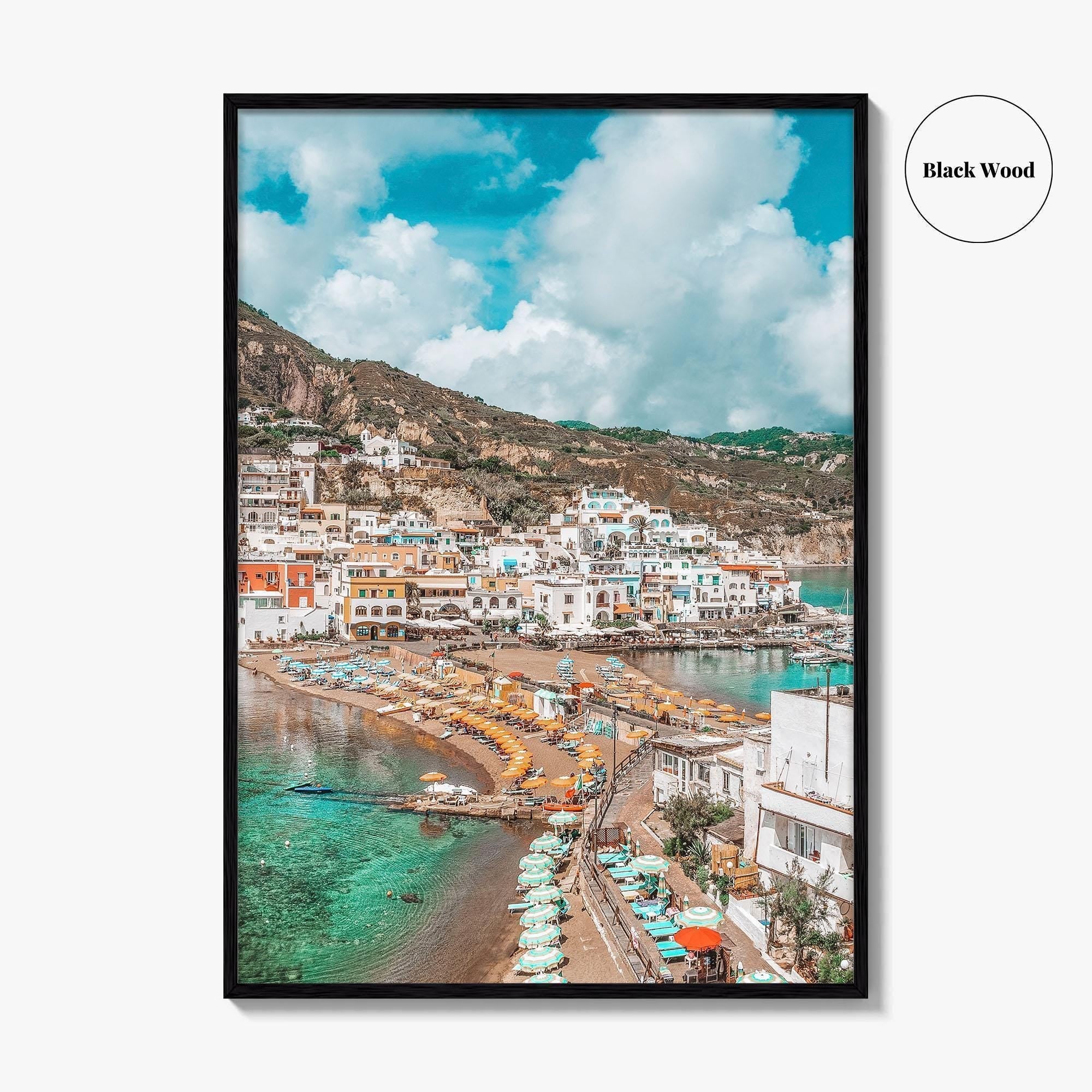 Ischia Italy Fine Art Photo Print, Sant'Angelo Village, Campania Coastal Poster