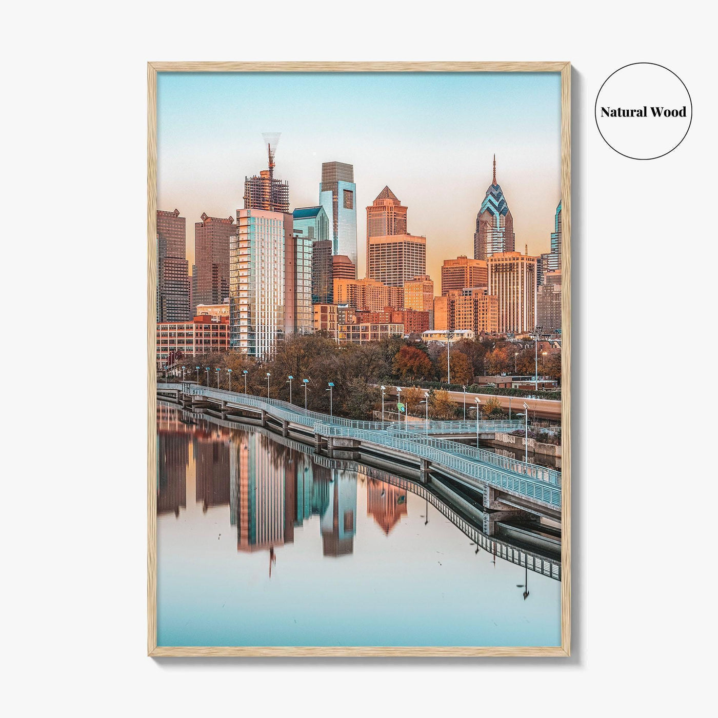 Philadelphia Skyline Fine Art Photo Print, Philly Poster, Schuylkill River, Pennsylvania USA