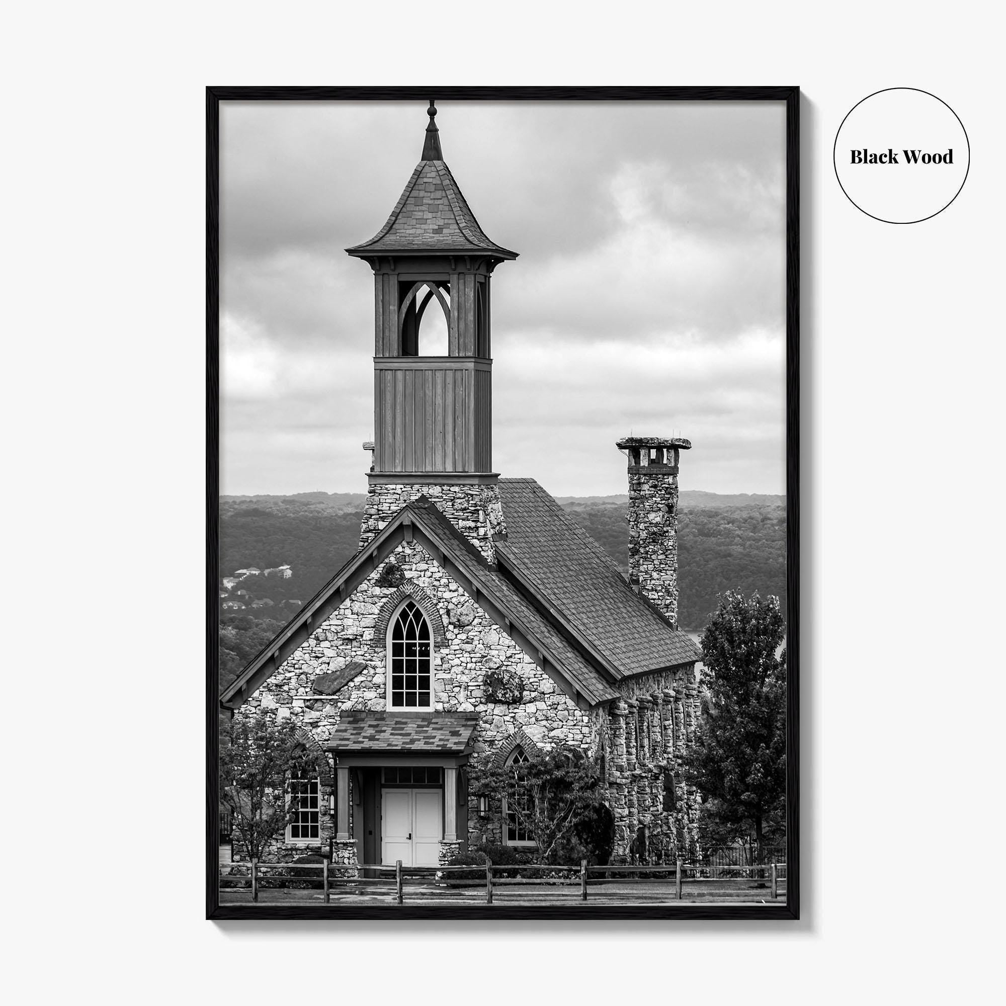 Branson Black and White Fine Art Photo Print, Missouri Top of the Rock Poster