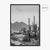 Four Peaks Arizona Skyline Black and White Fine Art Photo Print, Phoenix, Wall Poster