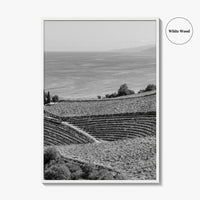 Getaria Black and White Fine Art Photo Print, Basque Country Spain, Vineyard Wall Art