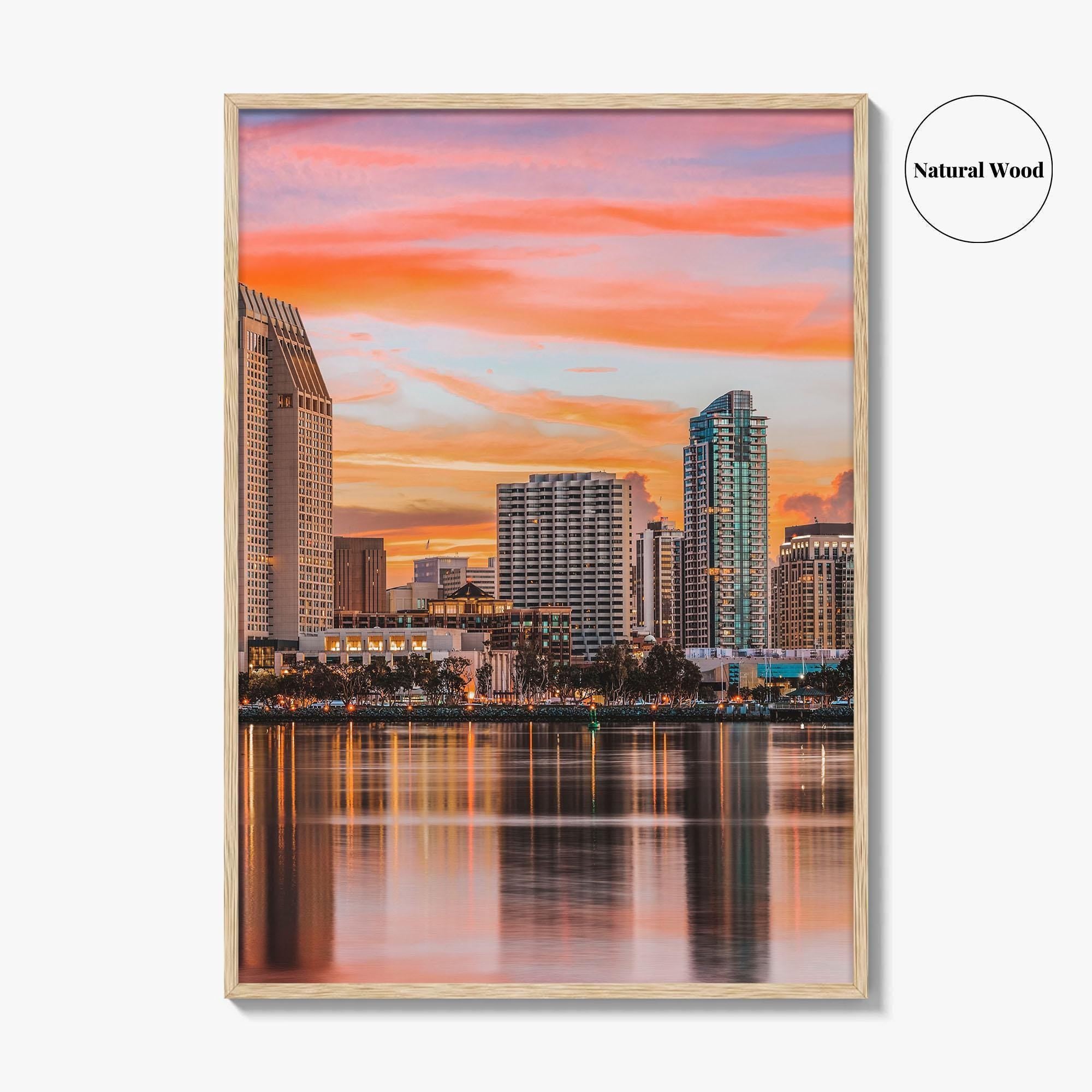 San Diego Skyline Fine Art Photo Print, California USA, Downtown Wall Decor Poster