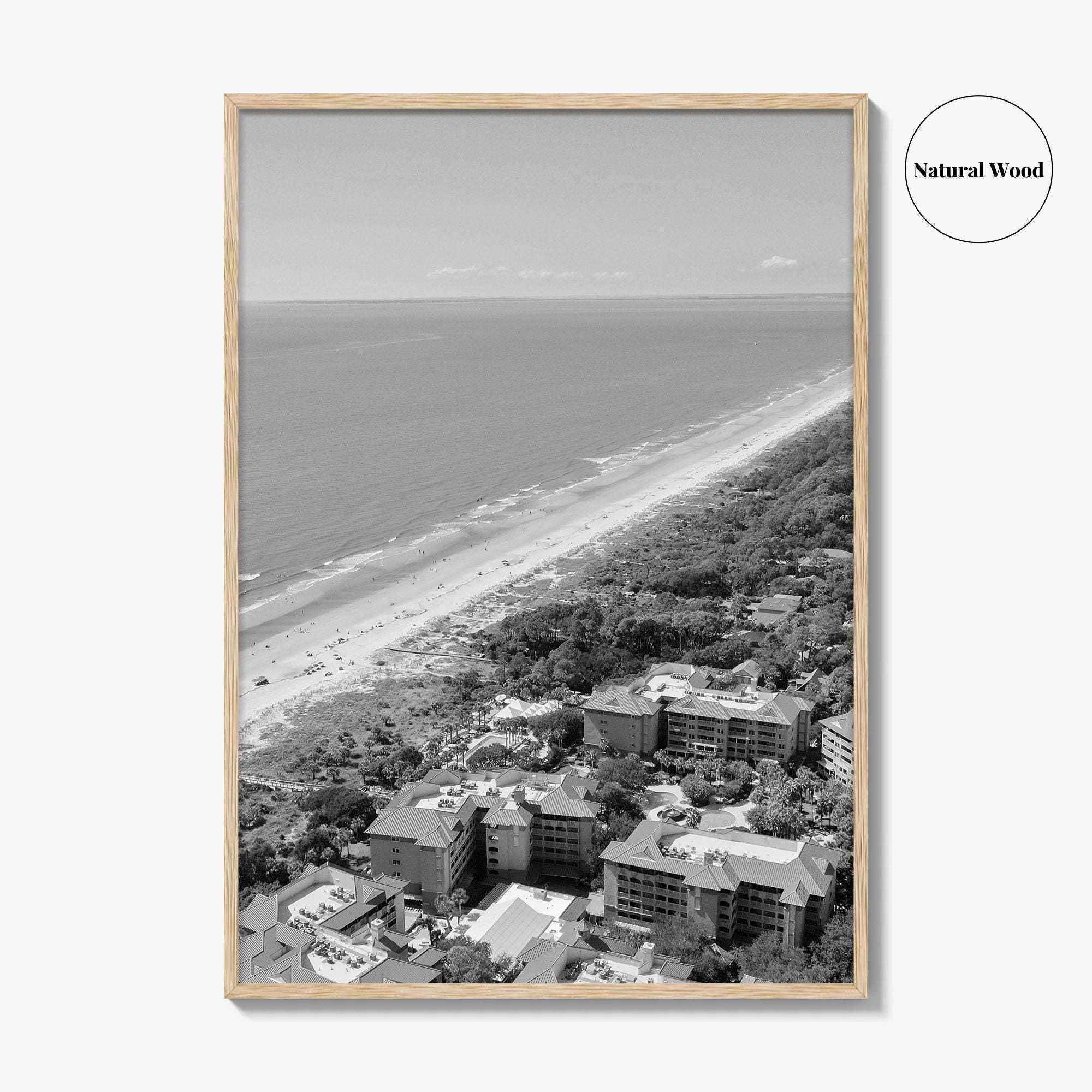 Hilton Head Island Black and White Fine Art Photo Print, Coligny South Carolina Poster
