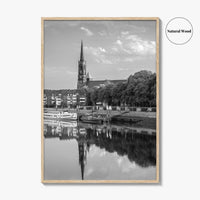 Bremen Black and White Fine Art Photo Print, Germany Wall Poster, St Stephani Church