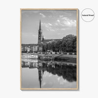 Bremen Black and White Fine Art Photo Print, Germany Wall Poster, St Stephani Church