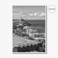 Puerto Rico Black and White Fine Art Photo Print, Old San Juan, El Morro