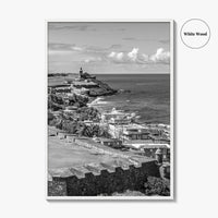 Puerto Rico Black and White Fine Art Photo Print, Old San Juan, El Morro