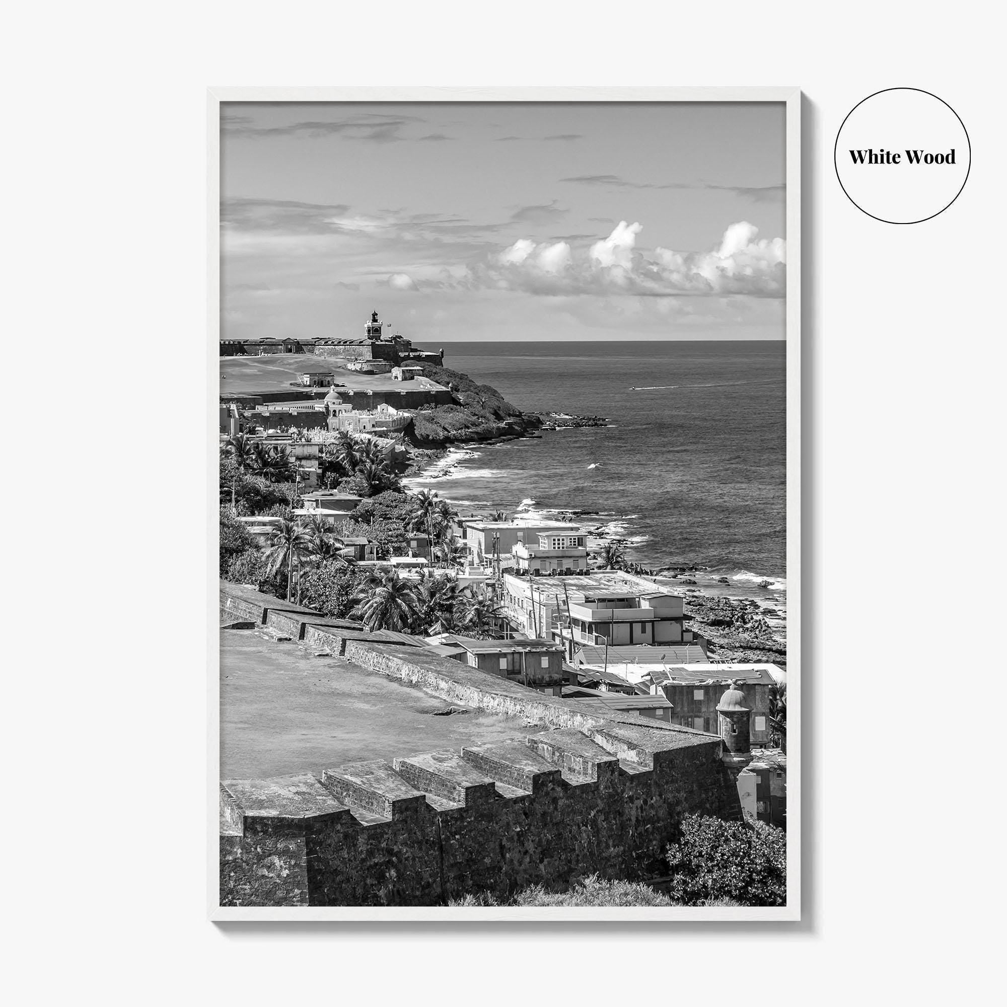 Puerto Rico Black and White Fine Art Photo Print, Old San Juan, El Morro