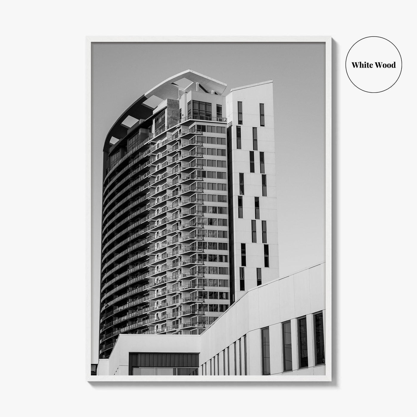 Austin Black and White Fine Art Photo Print, TX Downtown High-Rise Poster