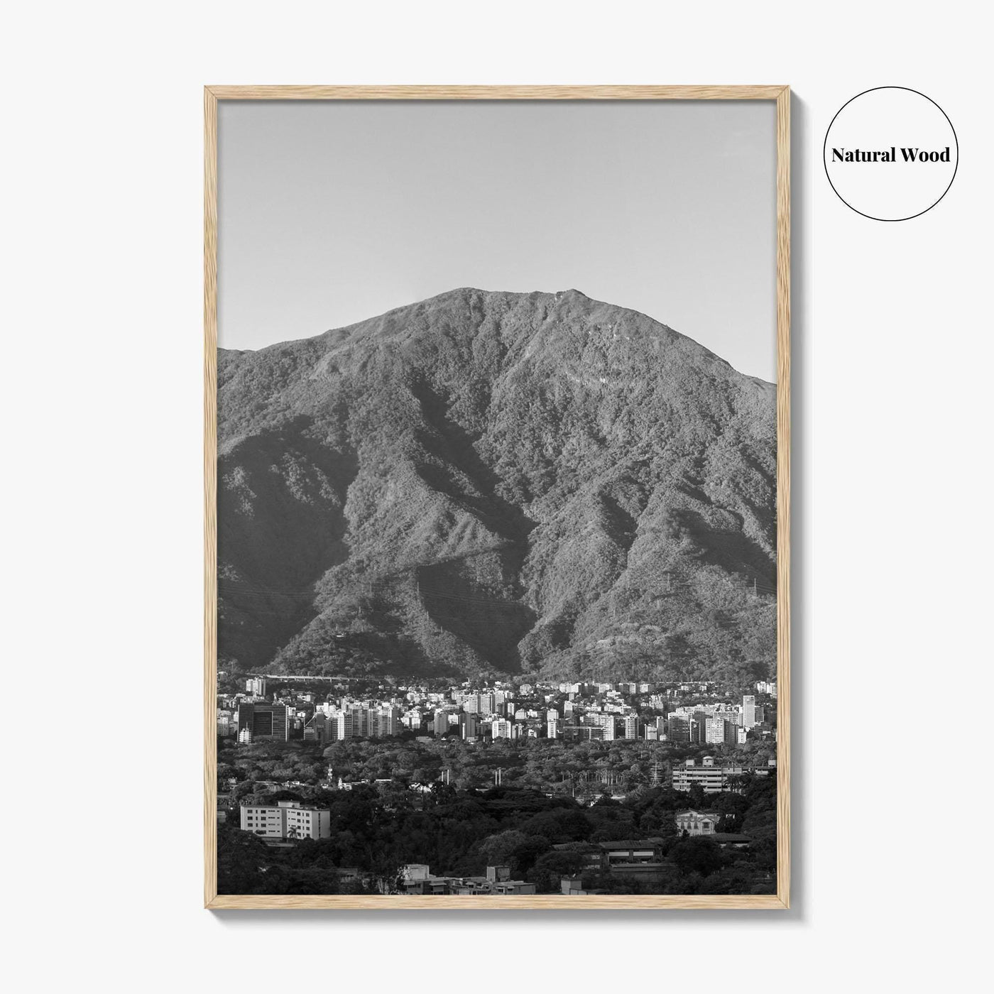 Caracas Skyline Black and White Fine Art Photo Print, Avila, Venezuela Wall Decor Poster