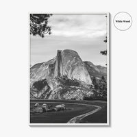 Yosemite National Park Black and White Fine Art Photo Print, Half Dome, California Poster