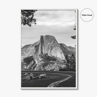 Yosemite National Park Black and White Fine Art Photo Print, Half Dome, California Poster