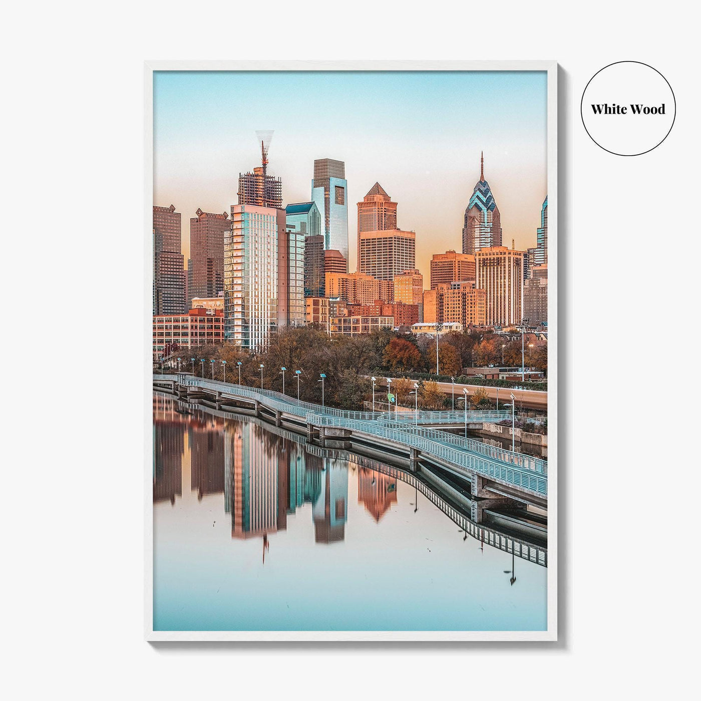 Philadelphia Skyline Fine Art Photo Print, Philly Poster, Schuylkill River, Pennsylvania USA