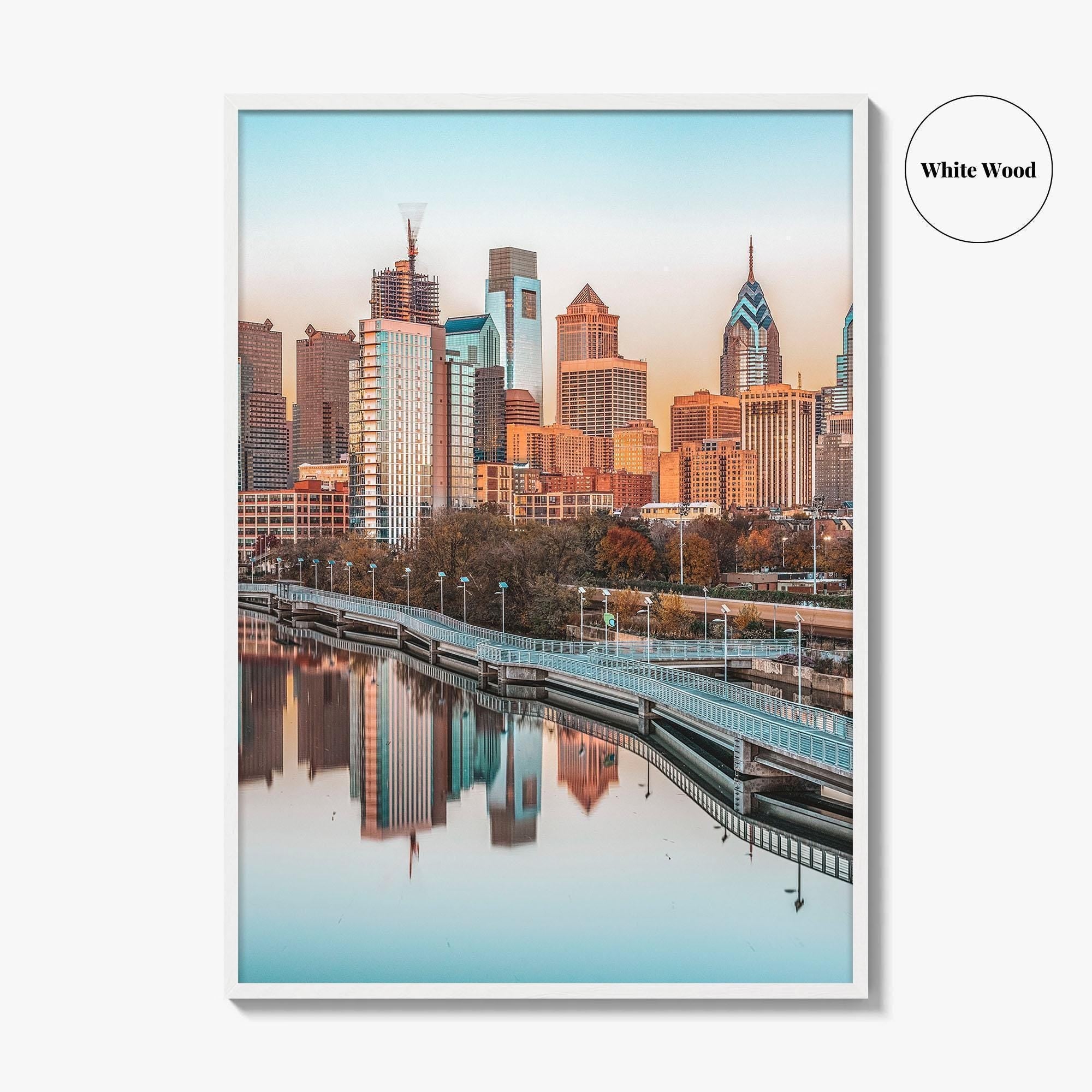 Philadelphia Skyline Fine Art Photo Print, Philly Poster, Schuylkill River, Pennsylvania USA