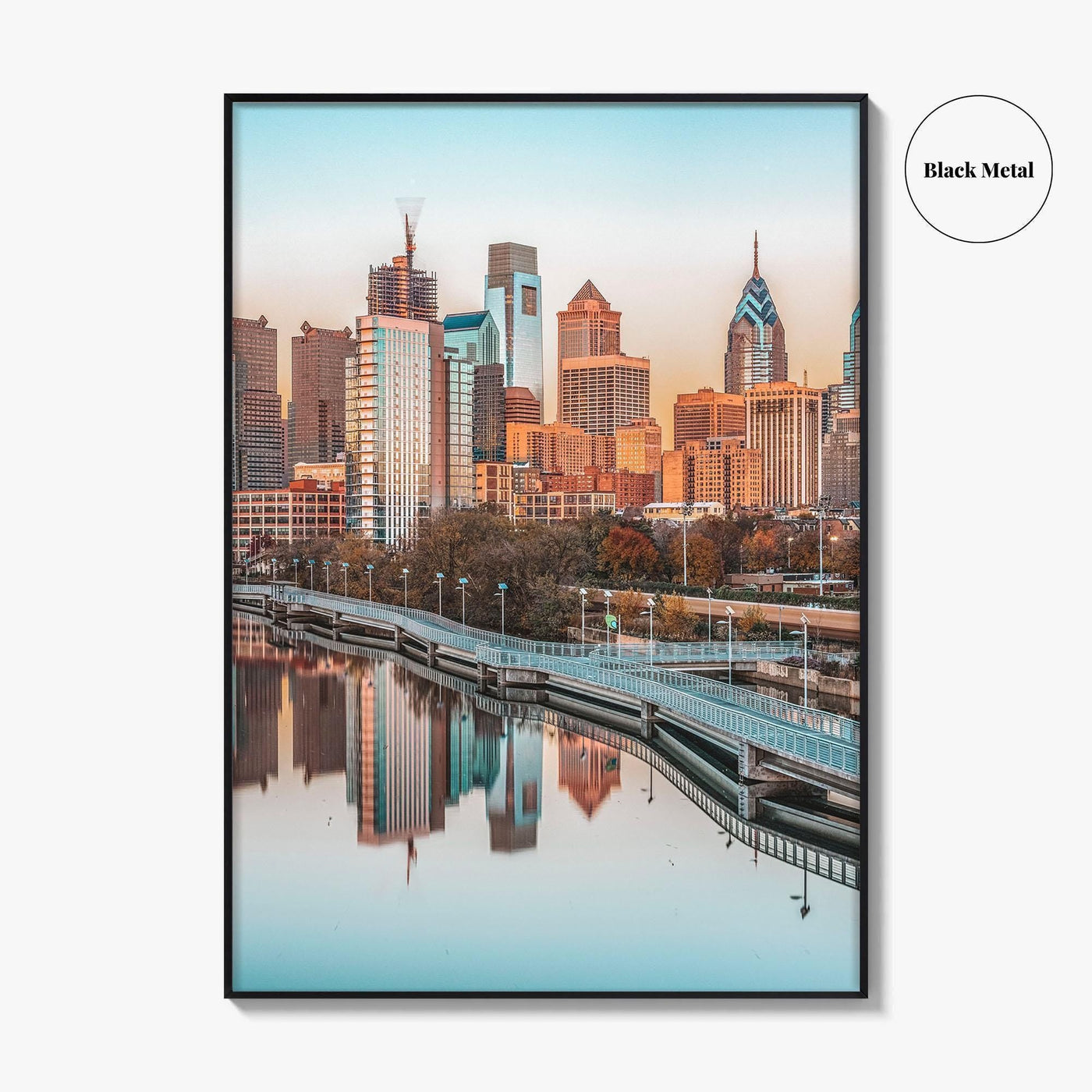 Philadelphia Skyline Fine Art Photo Print, Philly Poster, Schuylkill River, Pennsylvania USA